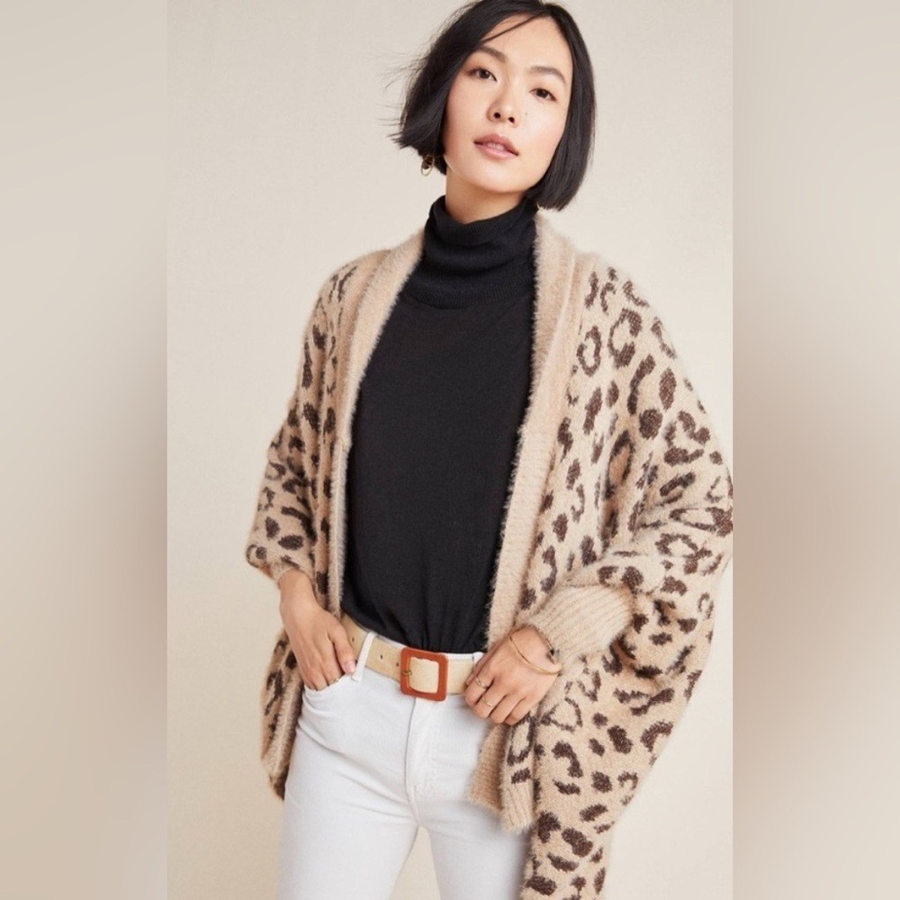 Akemi + Kin One Size Leopard Pattern Cardigan Louise Leopard Wrap